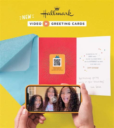 hallmark video greeting|greeting card with video message.